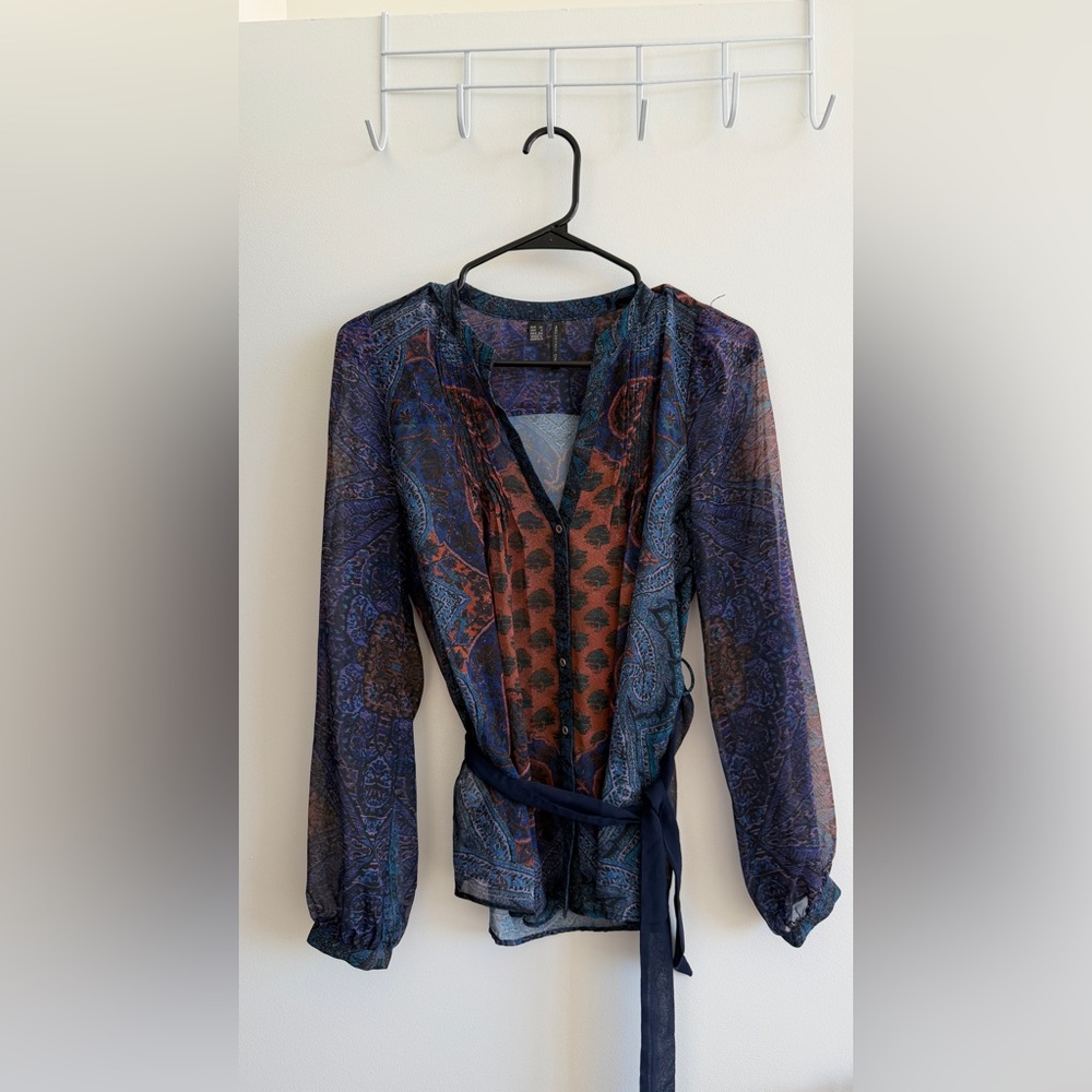 Mango Multicolor Patterned Blouse - image 1